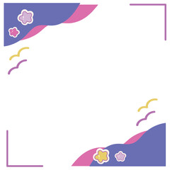 レトロポップなフレームイラスト