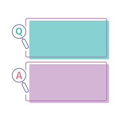 質問と答えの吹き出し【レトロカラー】