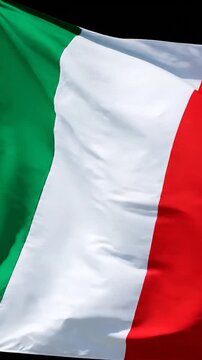Italian flag waving in the wind
