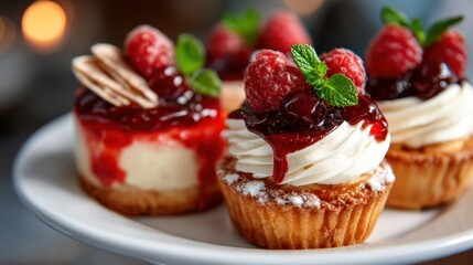 These delightful cupcakes feature fresh raspberries and rich berry sauce, perfect for dessert lovers seeking a sweet treat with a burst of fruity flavor. Enjoy the indulgence!