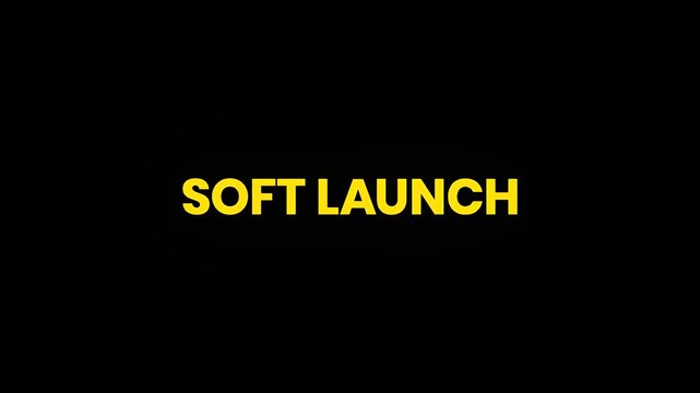 Soft Launch Cinematic Text Morphing Animation 4K Business Preview Video for Product Testing and Brand Introduction