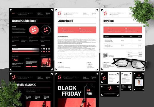 Red Black Fashion Brand Guidelines 