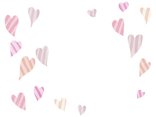 手描き風のハートのフレーム背景素材