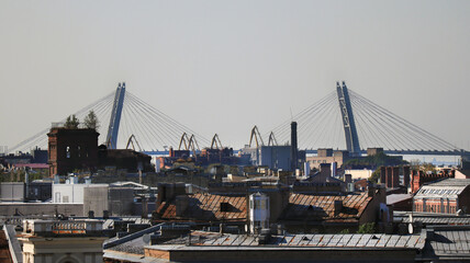 Obraz premium Industrial city view