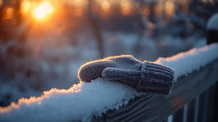 Serene Winter Close Up with Warm Cool Contrast