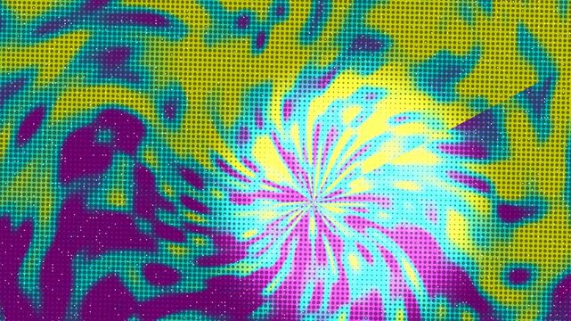psychedelic tie dye pattern vibrant abstract background Animation Motion.