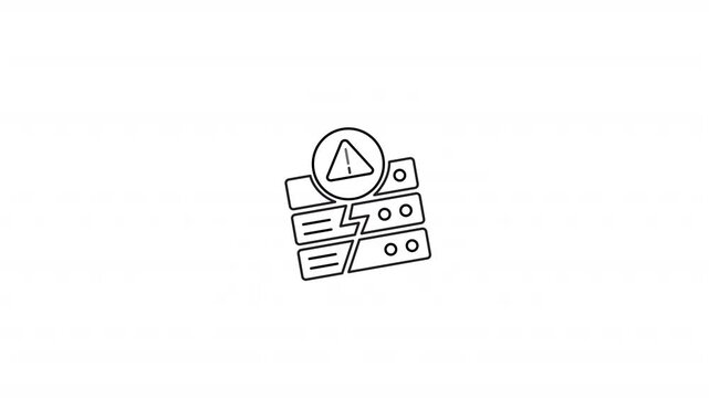 Database alert vector icon