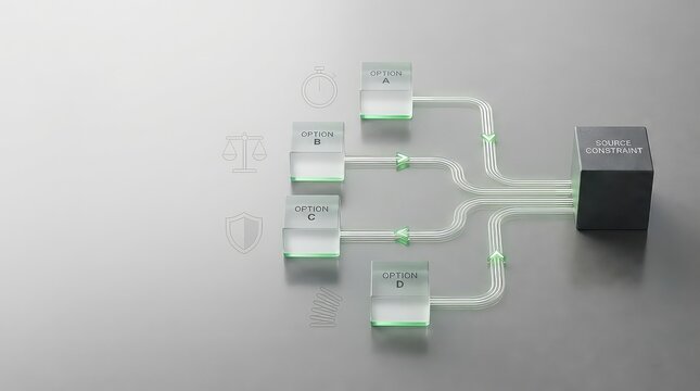Procurement sourcing strategy with constrained source routing to secondary supply options, allocation paths, contract flexibility, resilience planning business banner