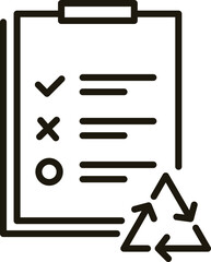 Environmental Sustainability Reporting Line Icon