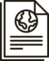 Environmental Sustainability Reporting Line Icon