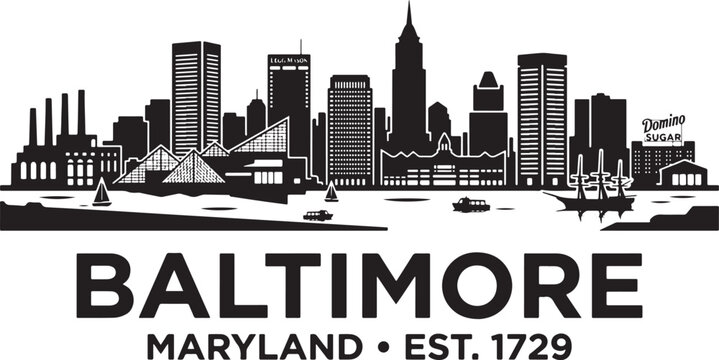 Vibrant Baltimore cityscape with iconic skyline and waterfront