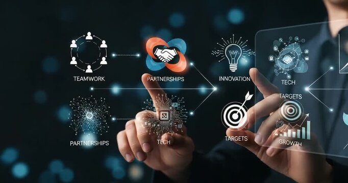 Business Technology Innovation Concept Display.