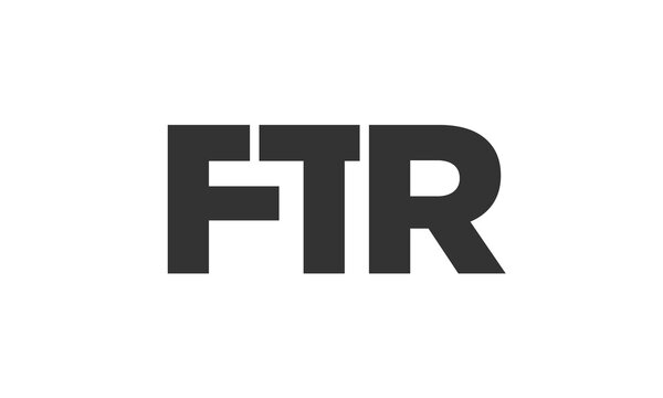 FTR logo design template with strong and modern bold text. Initial based vector logotype featuring simple and minimal typography. Trendy company identity.