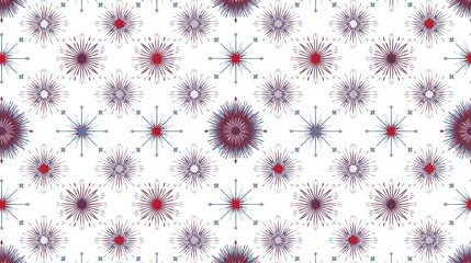 Intricate patterns of vibrant pink and purple abstract designs on a white background