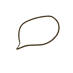 手描きのシンプルな吹き出し 円形