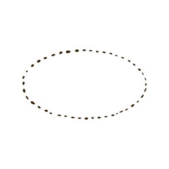 手描きのシンプルな吹き出し 点線円形