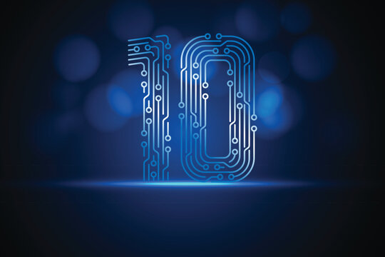 Ten number circuit board connecting digital technology