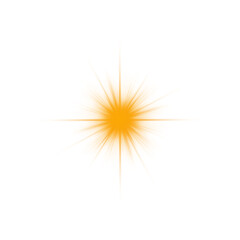 Fototapeta premium Soft golden sunbeams burst outward with warm glowing light. Transparent background makes it easy to overlay on spiritual or cosmic artwork. Light rays shimmer with realistic effect.