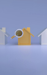 Searching for ideal home property choosing concept