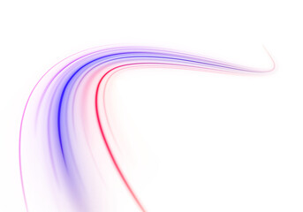 Fototapeta premium Electric blue speed corridor with radiant neon glow. Perspective lines intensify rapid transit sensation. Modern abstract illustration delivered in transparent PNG style.