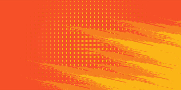 Dots halftone yellow and dark blue color pattern gradient grunge texture background.