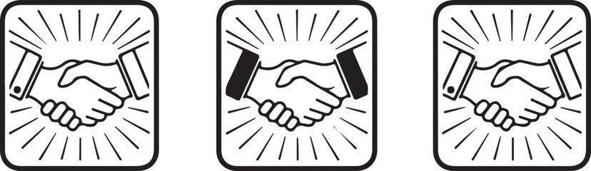 Obraz premium Handshake partnerships and agreements concept