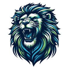 Lion head vector and illustration.