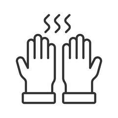 Pleasant aroma of clean hands icon in line design. clean hands hygiene fresh scent fragrance wash sanitation on white background vector. Pleasant aroma editable stroke icon