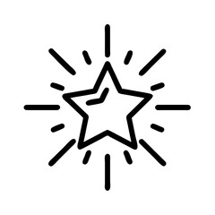 Fototapeta premium Star Burst Badge Line Icon Outline Vector