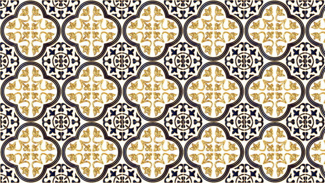 Premium gold and jewel tone seamless patterns collection with elegant geometric arabesque ornaments