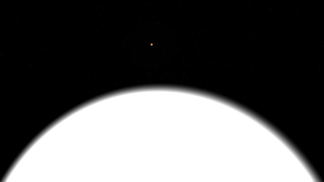 Betelgeuse and Sun Scale Comparison Diagram. 3d Animation