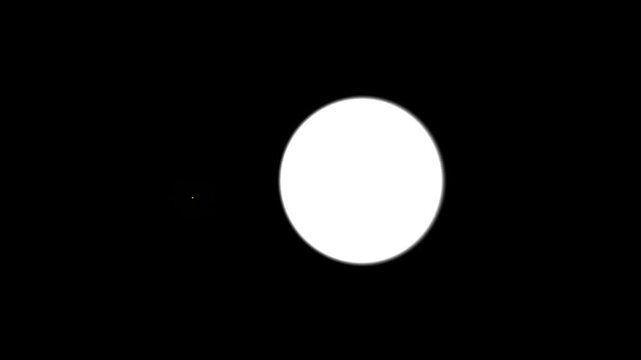 Betelgeuse and Sun Scale Comparison Diagram. 3d Animation