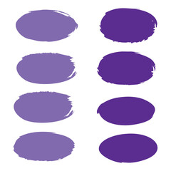 collection of hand drawn purple  brush