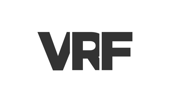 VRF logo design template with strong and modern bold text. Initial based vector logotype featuring simple and minimal typography. Trendy company identity.