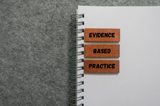 Evidence based practice on a spiral notebook