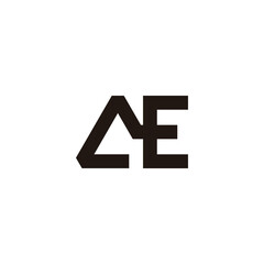 Obraz premium letter ae simple linked geometric line triangle logo vector