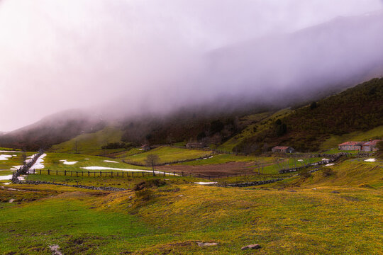 Casi todos los d&iacute;as la niebla cubre el puerto y mantiene los pastos verdes y frescos para el ganado que se refugia en el redil.