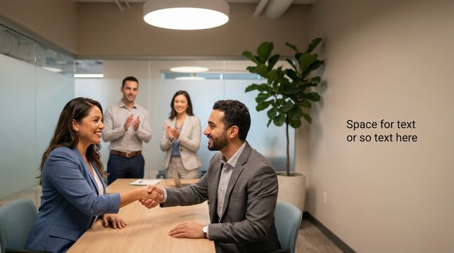 Modern Global Business Success: Diverse Team, Leadership & Office