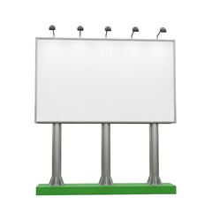 Obraz premium Blank billboard advertisement board isolated on transparent background
