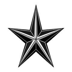 Fototapeta premium A detailed black and white illustration of a star with intricate details