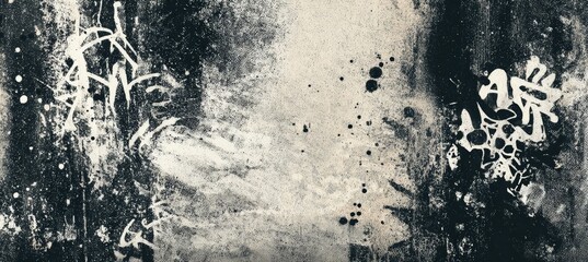 Grunge cement plaster on wall background. Copy space for text and advert banner. Generative AI technology.	
