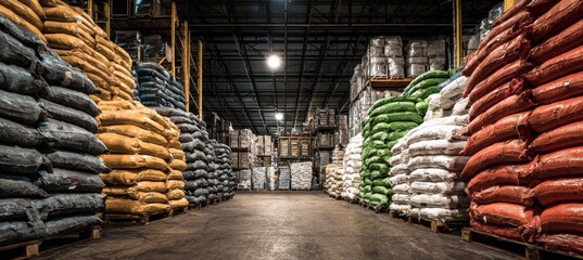 Grocery warehouse. Generative AI technology.	
