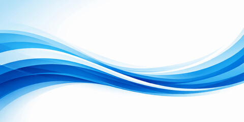 Abstract blue wave background featuring dynamic flowing lines and futuristic light motion in a creative vector illustration design © RazuAhmed