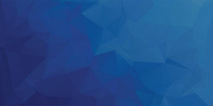 Blue Abstract Low Poly Background With Geometric Triangles For Modern Digital Design