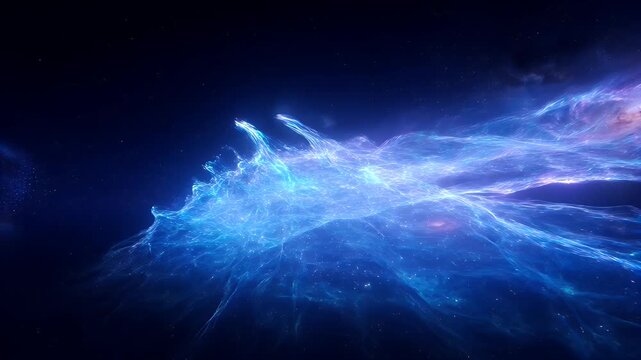 Cosmic nebulae and galaxies swirl amidst vibrant interstellar blues and purples