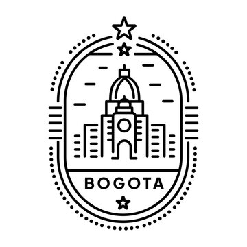 A line style icon showing bogota