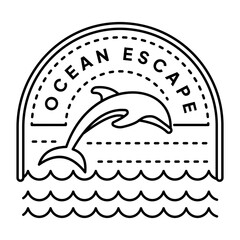 An outline style icon depicting dolphin © Prosymbols