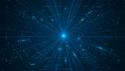 Fototapeta premium Abstract big data visualization. Big data code representation. Graphic concept for your design
