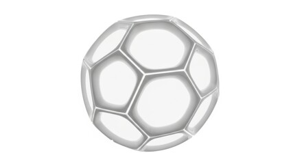 Obraz premium Modern white soccer ball with sleek design and hexagonal panels
