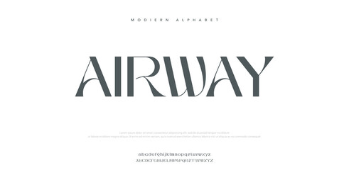 Modern abstract typography with the word Airway © Money